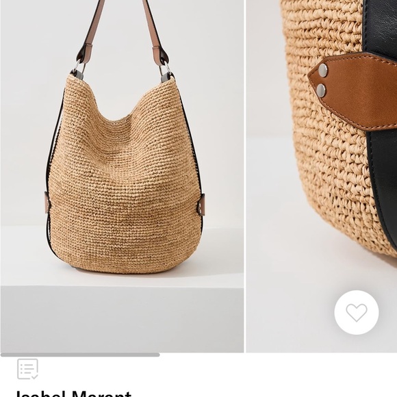 Isabel Marant Tan and Brown Bayia Shoulder Bag with Woven Texture - Picture 1 of 5